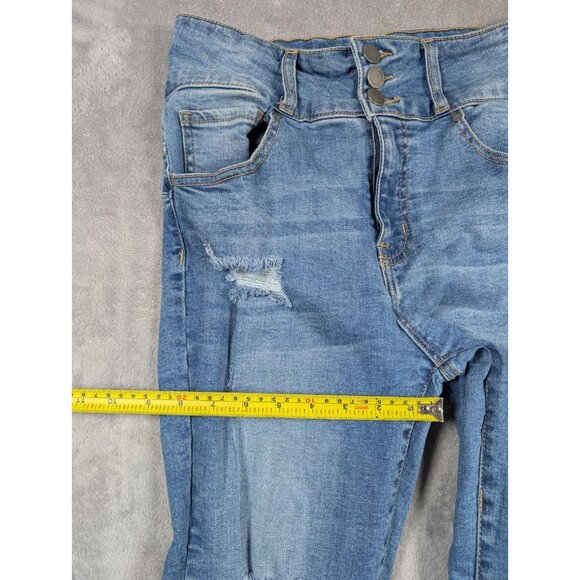C'est Toi High Rise Jeans Womens Size 11 29 Light Wash Distressed Modern - Picture 9 of 11